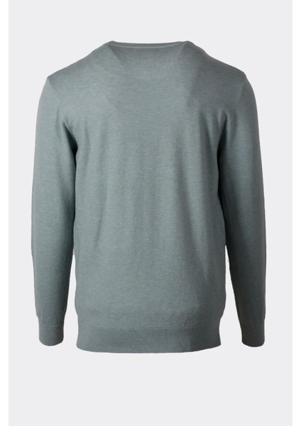 Erkek Triko Bisiklet Yaka Mint Yün Görünümlü Tüylenmez 3009 modelleri