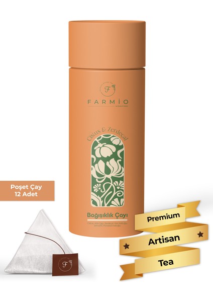 Bağışıklık Çayı – 12 Poşet – Adaçayı, Zencefil, Nar, Portakal