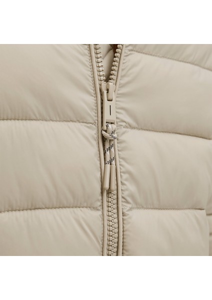 Jack&jones Bradley Light Puffer Collar Erkek Bej Dik Yaka Mont