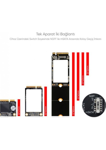 M2 Ngff Sata SSD Msata SSD Adaptörü M.2 Ngff Sata Sabit Disk Adaptör fırsatları