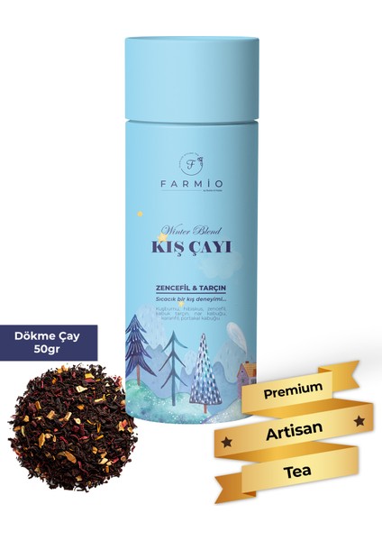 Kış Çayı – 50GR – Premium Karışım – Kuşburnu, Hibiskus, Tarçın, Zencefil, Portakal, Karanfil, Nar