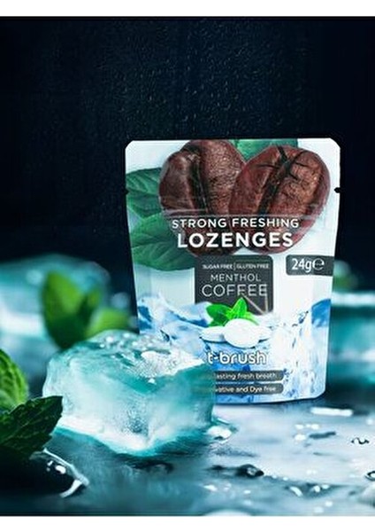 Kahve ve Nane Aromalı Ferahlatıcı Ağız Pastili 24 g Alkolsüz Şekersiz Uzun Süre Ferah Nefes fırsatları