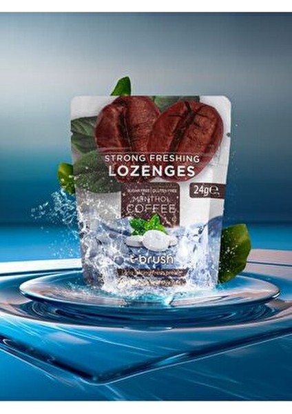 Kahve ve Nane Aromalı Ferahlatıcı Ağız Pastili 24 g Alkolsüz Şekersiz Uzun Süre Ferah Nefes