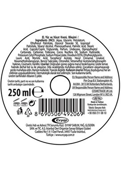 Nem Hindistan Cevizi Besleyici Bakım Kremi 2 x 250 ml Unisex Kullanıma Uygun Etkili Nemlendirme