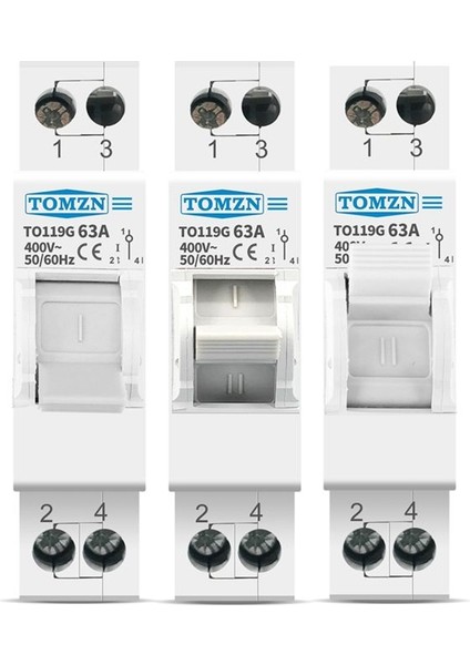Tomzn TO119G 1p 63A Mts Çift Güç Manuel Transfer Izole Anahtar Kilit Kilit Kesici (Yurt Dışından) modelleri