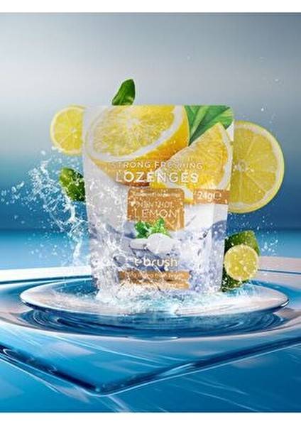 Limon&nane Aromalı Ferahlatıcı Ağız Tableti 24 g Şekersiz Ağız Kokusu Önleyici Pastil fırsatları