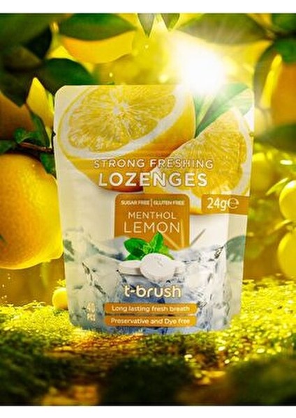 Limon&nane Aromalı Ferahlatıcı Ağız Tableti 24 g Şekersiz Ağız Kokusu Önleyici Pastil indirimleri