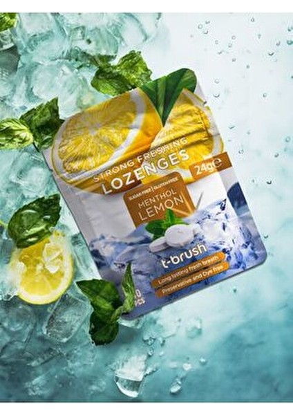 Limon&nane Aromalı Ferahlatıcı Ağız Tableti 24 g Şekersiz Ağız Kokusu Önleyici Pastil