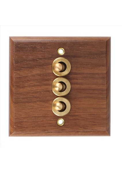 2x Retro Amerikan Endüstriyel Stil Işık Anahtarı Soketi Masif Ahşap Pirinç Geçiş Anahtarı Plakası Antik Evde Kalma Anahtarı (3) (Yurt Dışından) fiyatları