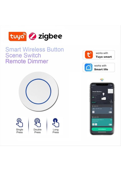 Tuya Zigbee Düğmesi Kablosuz Akıllı Sahne Anahtarı Akıllı Bağlantı Anahtarı Otomasyon Akıllı Yaşamla Çalışır (Yurt Dışından) modelleri