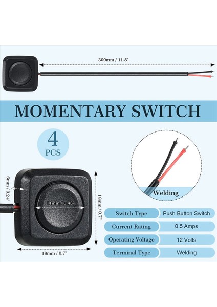 24 Pcs Anlık Anahtar Ana Push Düğmesi Kapalı Anahtar 12V 24V Yüzey Montaj Mini Düğme Anahtarı (Yurt Dışından) fiyatları