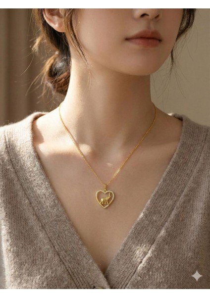 Paslanmaz, Kararmaz, Günlük Kullanıma Uygun Kalp ve Fil Modelli Kadın Kolye fiyatları