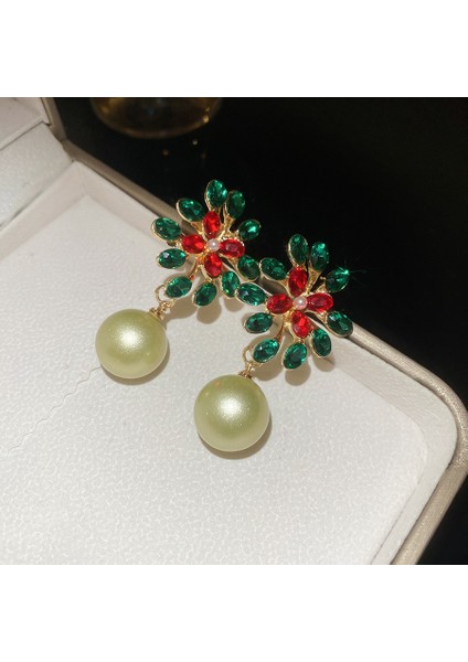 Gümüş Iğne Zümrüt Elmas Yaprak Püskül Küpe Hafif Lüks Kıdemli Küpe Duygusu Avrupa ve Amerika Birleşik Devletleri'nde Kadın Küpeleri Küpe Tasarımı Niş (Yurt Dışından)