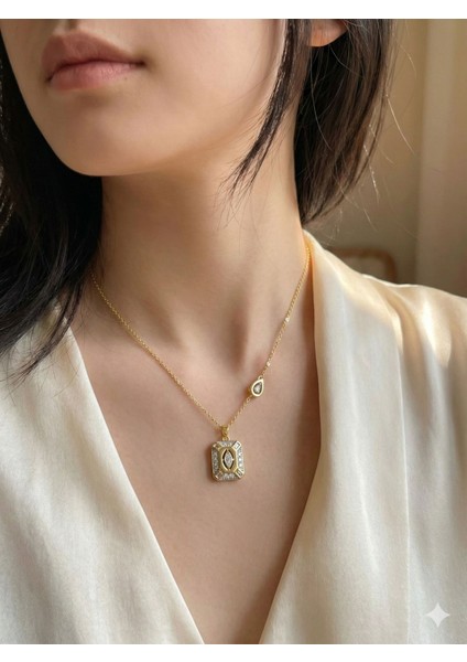 Paslanmaz, Kararmaz, Günlük Kullanıma Uygun Taşlı Kadın Kolye fırsatları