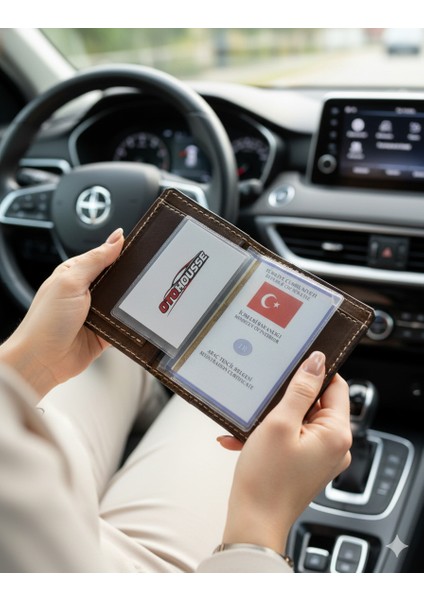 Hakiki Koyu Kahverengi Deri Ruhsatlık Erkek Kadın Cüzdan fırsatları