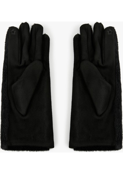 Peluş Detaylı Suni Süet Işleme Detaylı Eldiven fiyatları