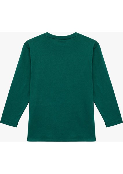 Pamuklu Uzun Kollu Bisiklet Yaka Yılbaşı Baskılı Yılbaşı Tişört fiyatları