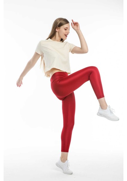 Kadın Yüksek Bel Toparlayıcı Tam Boy Spor Tayt