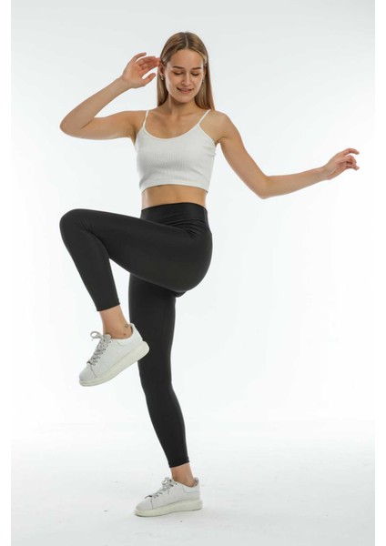 Kadın Yüksek Bel Toparlayıcı Tam Boy Spor Tayt