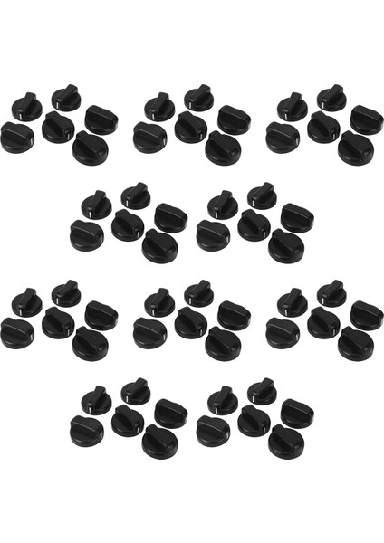 60 Pcs Mutfak Siyah Plastik Gaz Sobası Ocak Kontrol Topları (Yurt Dışından)