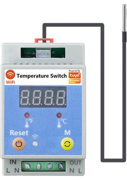 Tuka Wifi Sıcaklık Anahtarı Zamanlayıcı Sıcaklık Kontrol Anahtarı Akvaryumlar Için Kontrol Su Sıcaklığı Izleme 20A (Yurt Dışından)
