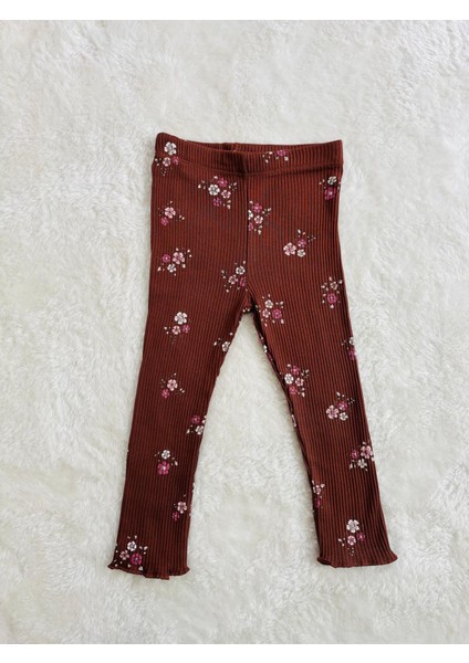 Dantel Fırfır Detaylı Kız Çocuk 2’li Takım – Çiçek Baskılı Ribana Tayt ve Sweatshirt fırsatları