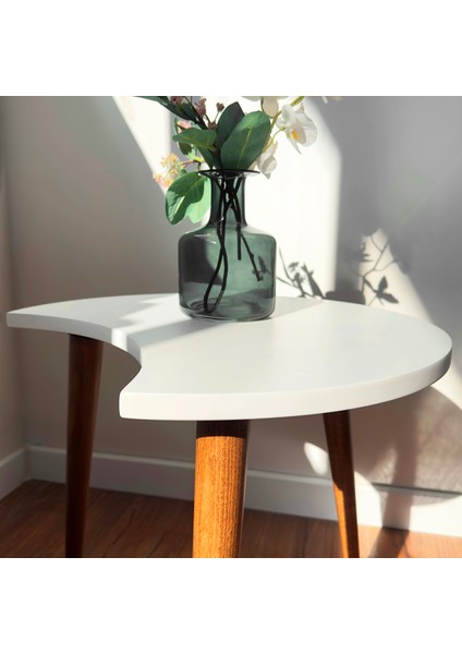 Ahşap Ayaklı Koltuk Yanı Ceviz C Sehpa - Oturma Odası Dekorasyonu fiyatları