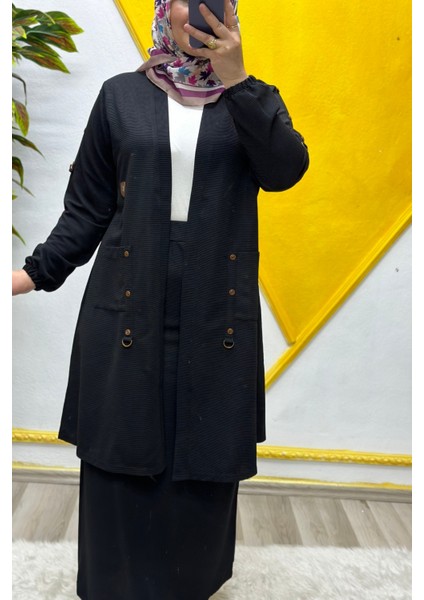 Kadın Büyük Beden Ottoman Cepli Çelik Hırka modelleri