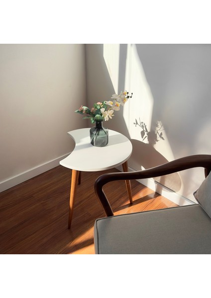 Ahşap Ayaklı Koltuk Yanı Ceviz C Sehpa - Oturma Odası Dekorasyonu fırsatları