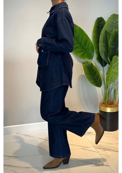 Pamuklu Denim Takım 7430 Mavi fırsatları
