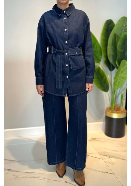 Pamuklu Denim Takım 7430 Mavi indirimleri