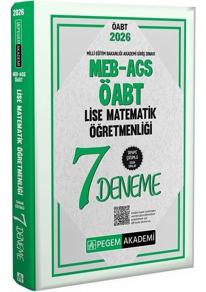 Pegem 2026 Öabt Meb-Ags Lise Matematik Öğretmenliği 7 Deneme Çözümlü