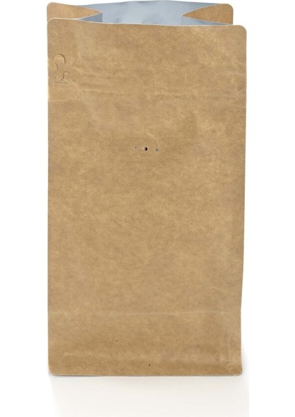 Valfli Flat Bottom Kraft Alüminyum Önden Kilitli Ambalaj 11,5X21,5+4 CM-250 Gr. 50 Adet