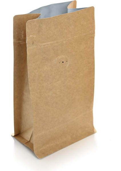 Valfli Flat Bottom Kraft Alüminyum Önden Kilitli Ambalaj 11,5X21,5+4 CM-250 Gr. 50 Adet modelleri