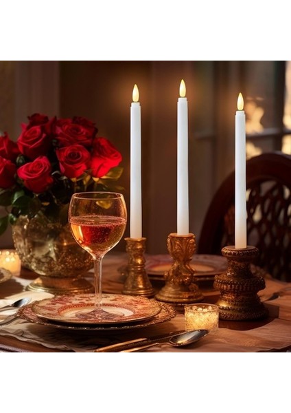 28 cm Pilli LED Mum 12'li Paket