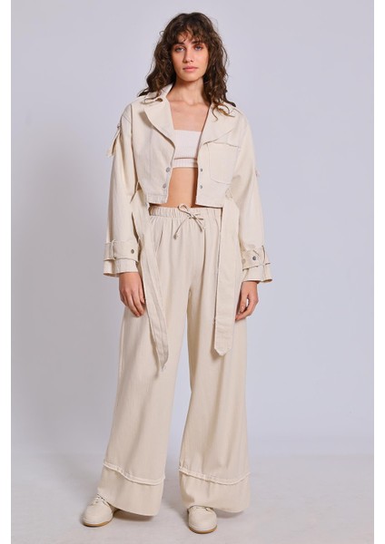 Reglan Kısa Ceket Taş