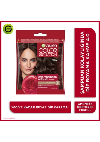 2'li color Shampoo Retouch Şampuan Kolaylığında Dip Boyası, Kahve 4.0 fırsatları