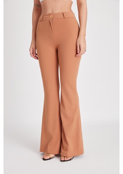 Ispanyol Camel Pantolon 50216