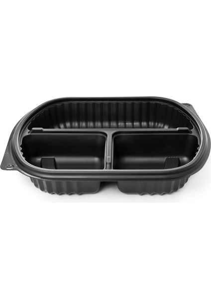 Mikrodalga 3 Bölmeli Sıcak Yemek Kabı 50 Adet fiyatları