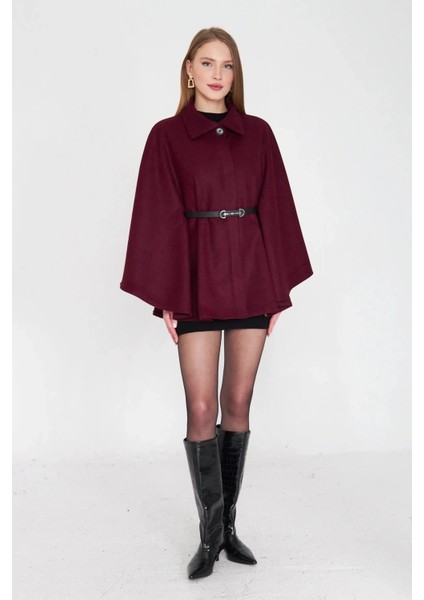 Kemerli Kaşe Panço Bordo Pt fırsatları