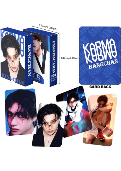 Stray Kıds Bangchan '' Karma '' Çift Yön Baskılı Lomo Card Seti