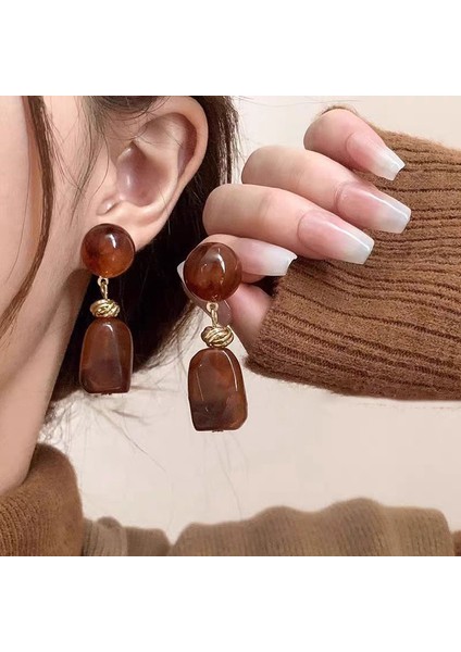 Yeni Sonbahar ve Kış Kehri Küpeler Mirador Retro Hong Kong Tarzı Küpeler Küpeler Niş Üst Düzey Yüz Duygusu ile (Yurt Dışından)