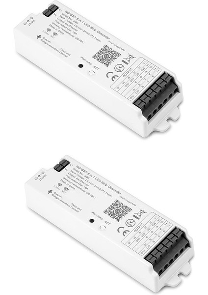 2x Wb5 Rf Wifi Bluetooth LED Strip Denetleyicisi Rgb Cct Rgbw 5in1 Dimmable DC12-24V Işıklar Akıllı Yaşam Uygulaması Için (Yurt Dışından)