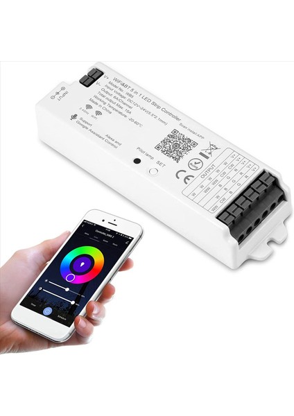 2x Wb5 Rf Wifi Bluetooth LED Strip Denetleyicisi Rgb Cct Rgbw 5in1 Dimmable DC12-24V Işıklar Akıllı Yaşam Uygulaması Için (Yurt Dışından) fiyatları
