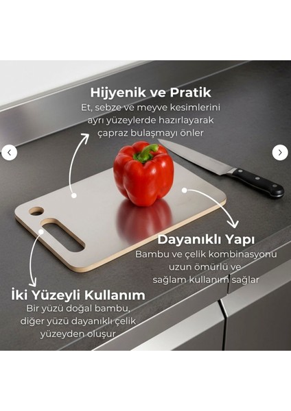 Stan Çift Yüzey Küçük Kesme Tahtası