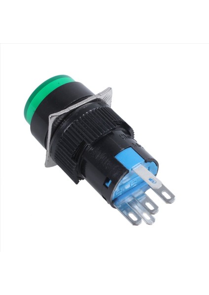 20X Ac 250V 5A Spdt 1no 1nc 5 Pıns Mandal Alma Yeşil Push Düğme Anahtarı W 220V LED Lamba (Yurt Dışından) fiyatları