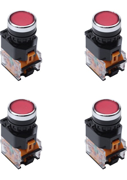 4x LA38-11/203 Ip Düğmesi Anlık Ağır Hizmet Güç Pres Anahtarı Kırmızı (Yurt Dışından)