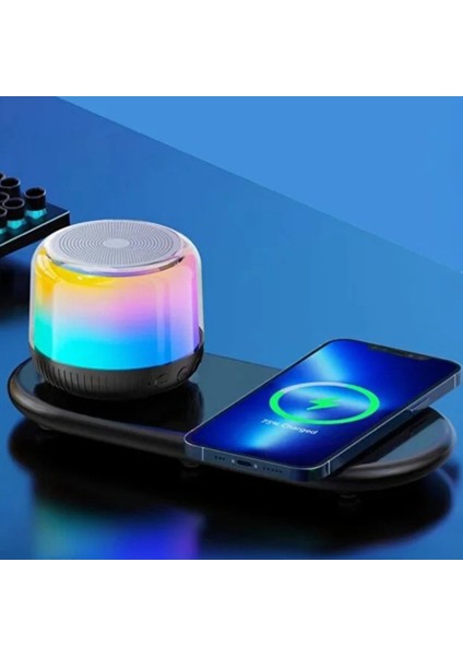 Kablosuz Şarj Standlı Bluetooth Hoparlör