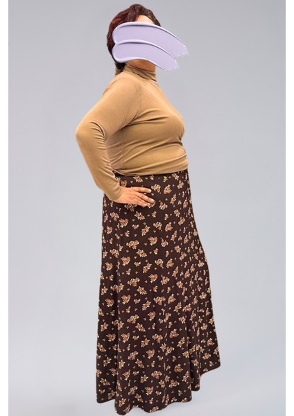 Parçalı Uzun Namaz Etek, Viskon Çiçek 8 Parça Uzun Kadın Etek fiyatları