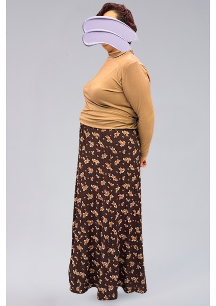 Parçalı Uzun Namaz Etek, Viskon Çiçek 8 Parça Uzun Kadın Etek modelleri